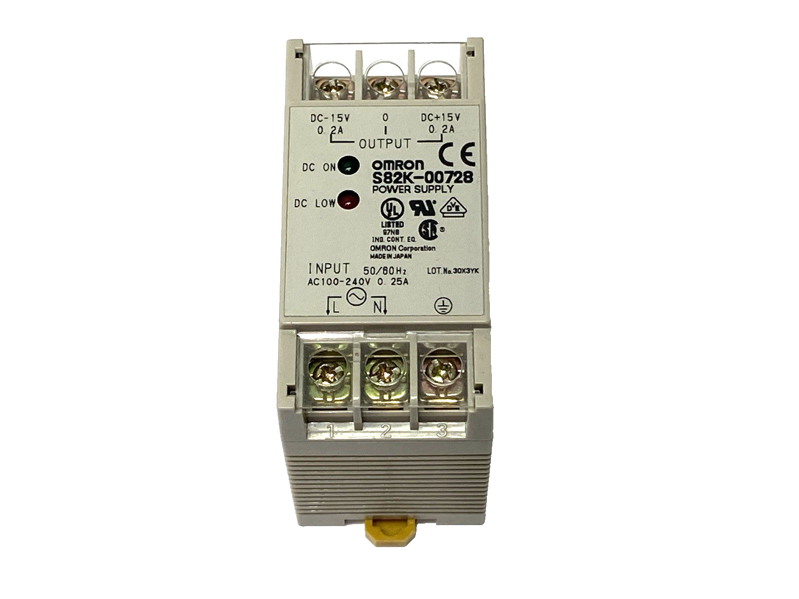 S28K-00728 | Omron Power Supply 100-240VAC .25A Input 15VDC .2A Output - New – Open box - Maverick Industrial Sales