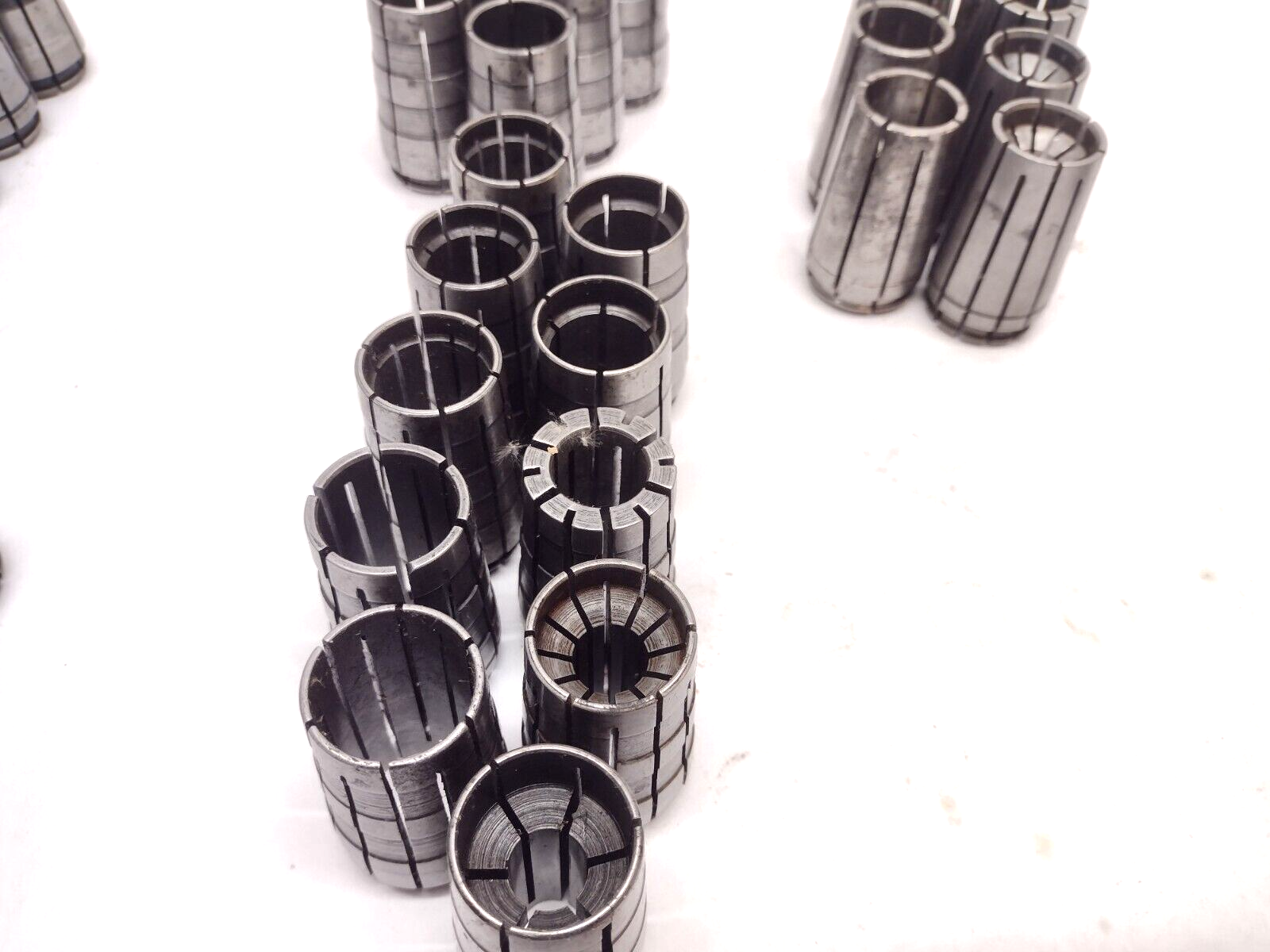 69 Pieces | Assorted CNC Spring Collets LOT OF 69 - Used - Maverick Industrial Sales
