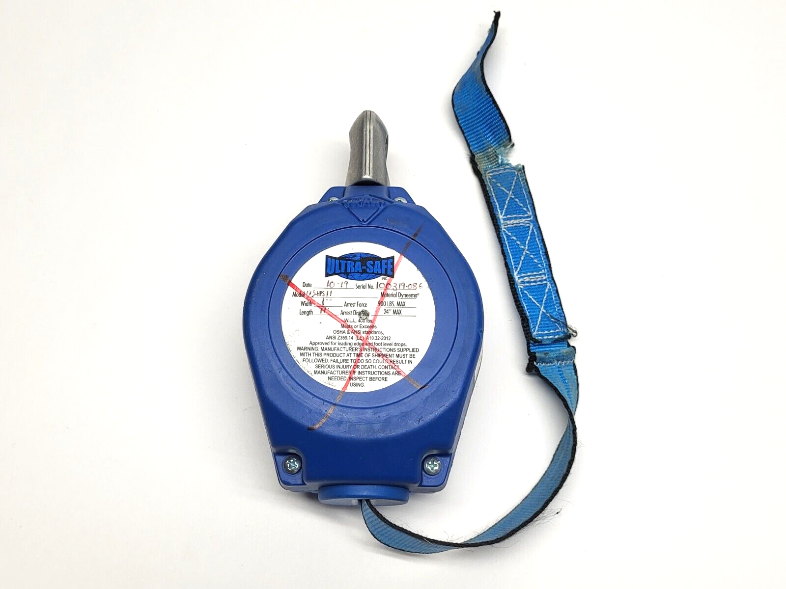 Ultra-Safe 100319-086 Retractable Lifeline Safety Lanyard - Maverick Industrial Sales