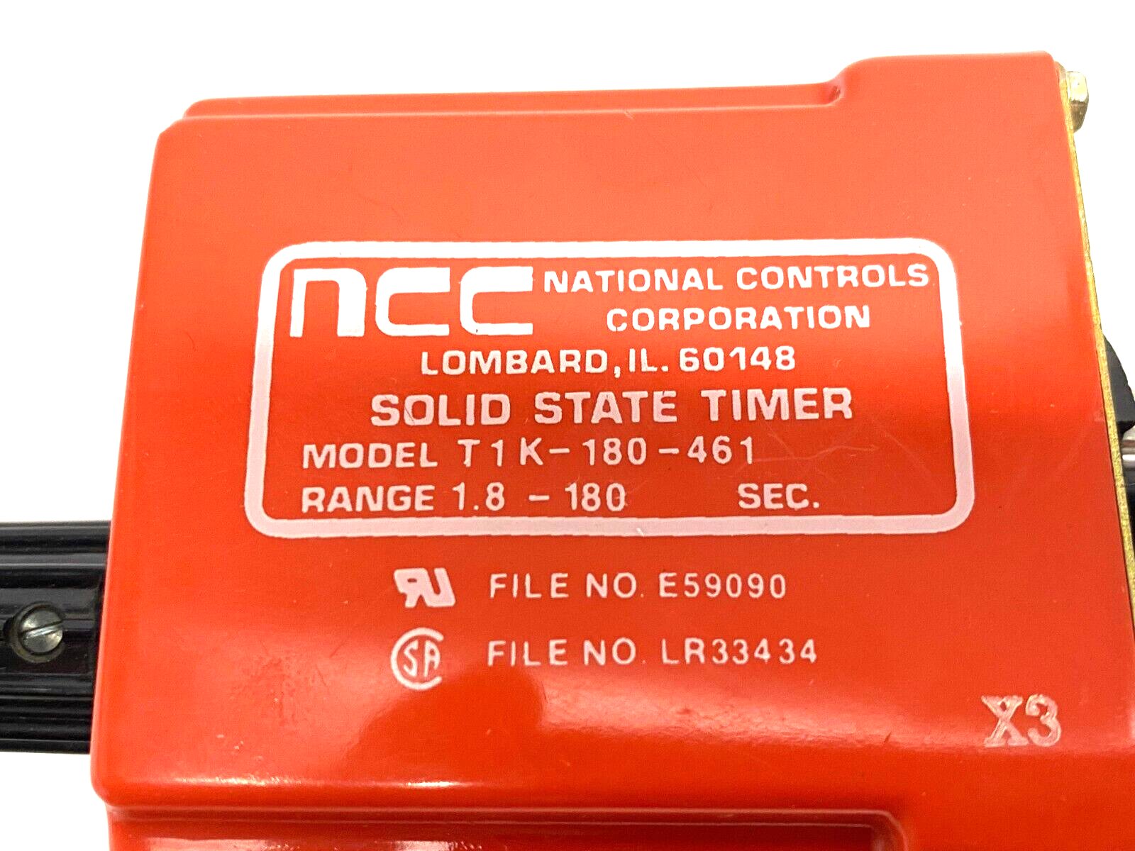 NCC National Controls Corp T1K-00180-461 Solid-State Time Delay Relay 1.8-180sec - Maverick Industrial Sales