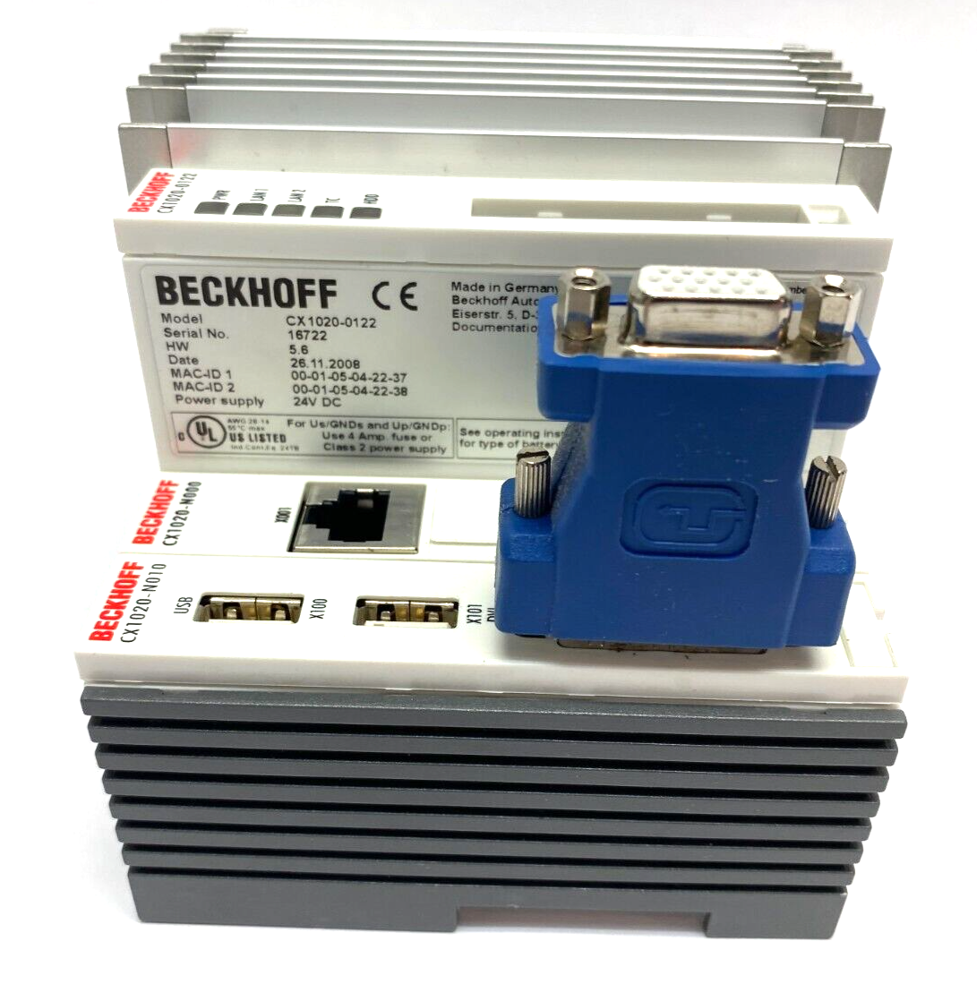 Beckhoff CX1020-0122 Basic CPU Module Windows Embedded X11-15305 w/ CX1020-N010 - Maverick Industrial Sales