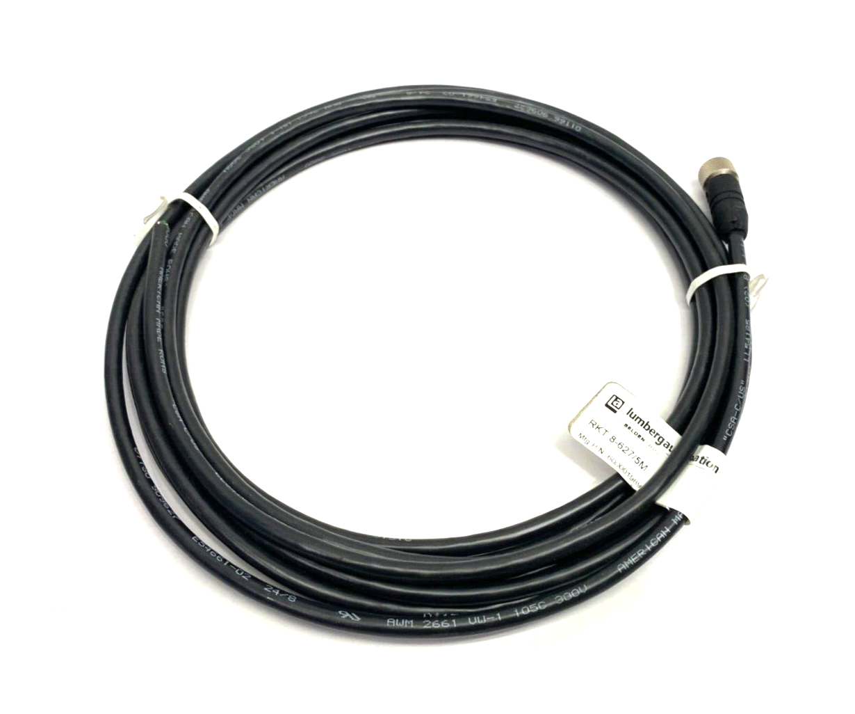 Lumberg Automation RKT 8-627/5M Single End Cordset M12 8-Pin Female 600001989 - Maverick Industrial Sales