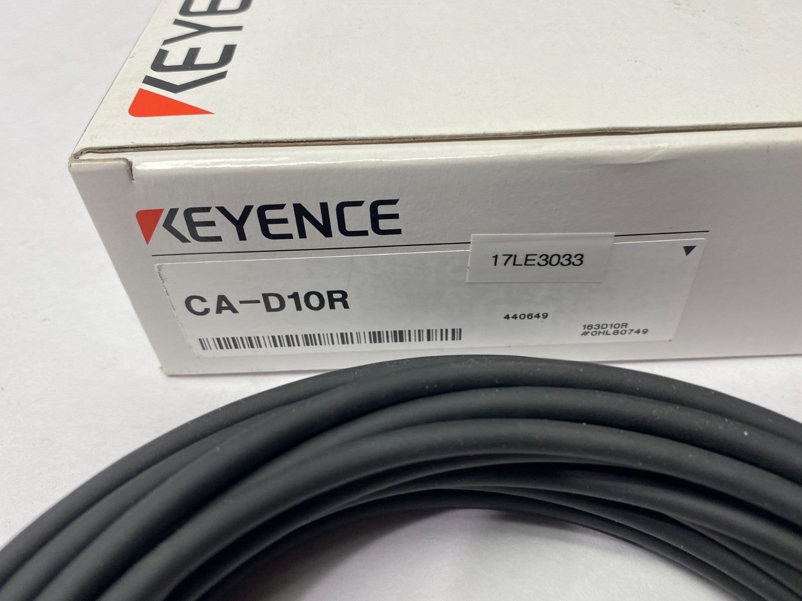 Keyence CA-D10R Flex-resistant LED Illumination Cable 10 m - New – Open box - Maverick Industrial Sales