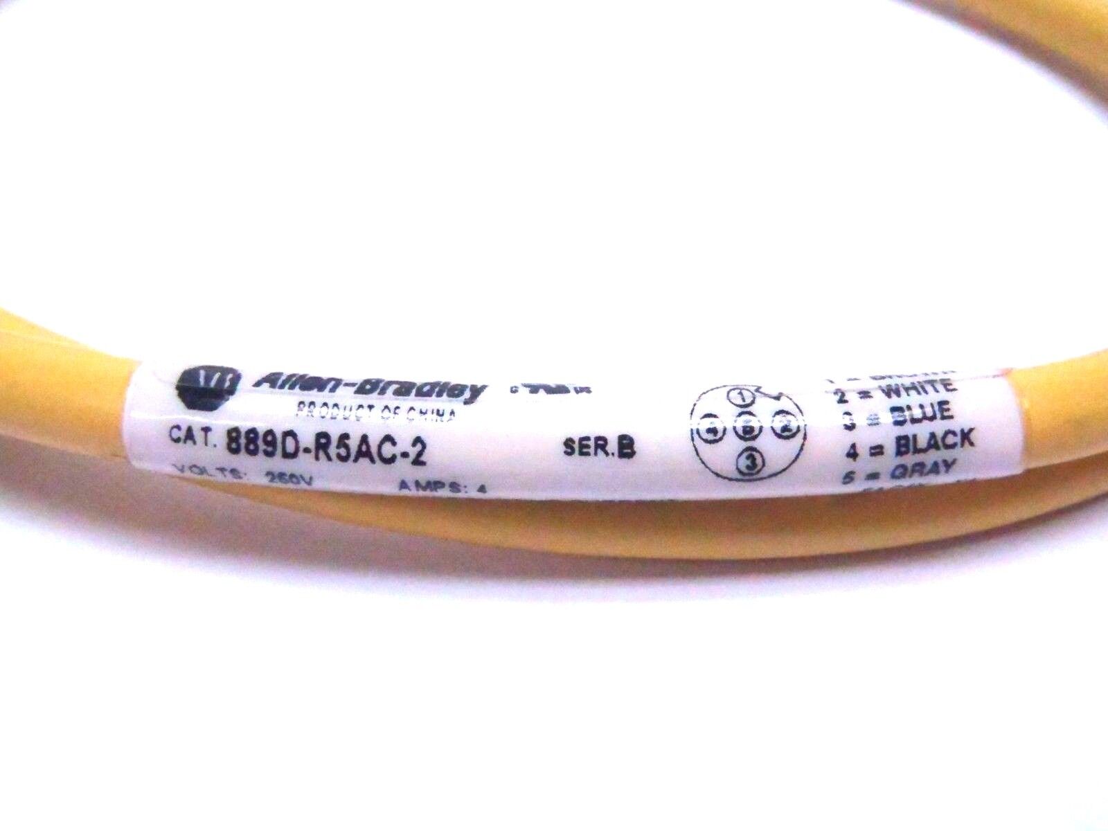 Allen Bradley 889D-R5AC-2 DC Micro Female Right Angle Cordset Series B 250V 4A - Maverick Industrial Sales