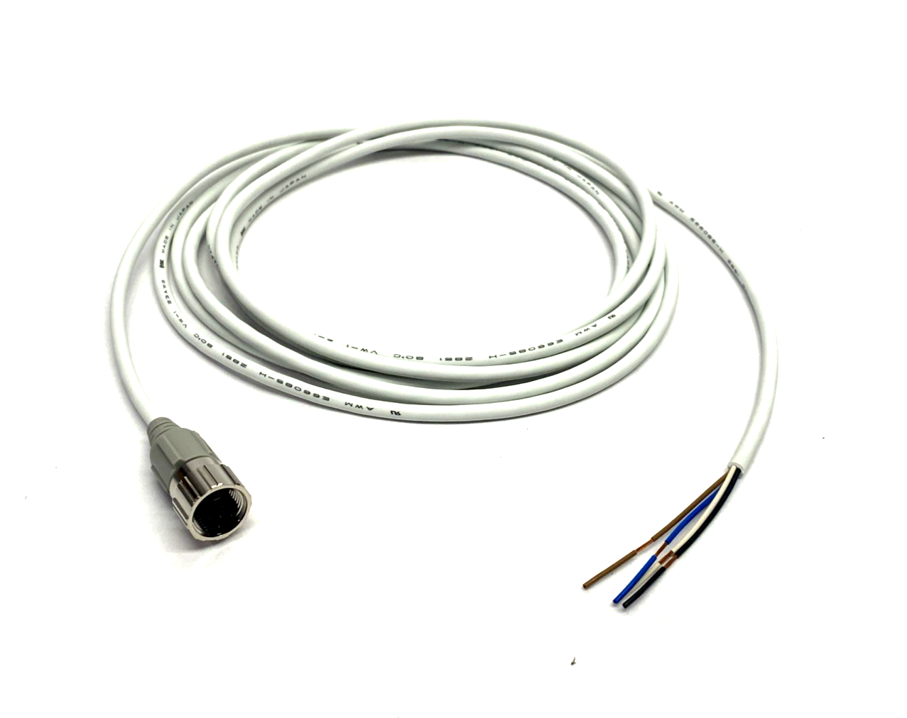 ZS-37-A | SMC Clamp On Flow Sensor Lead Wire Cordset M12 Female 4-Pin 3m - New – Open box - Maverick Industrial Sales