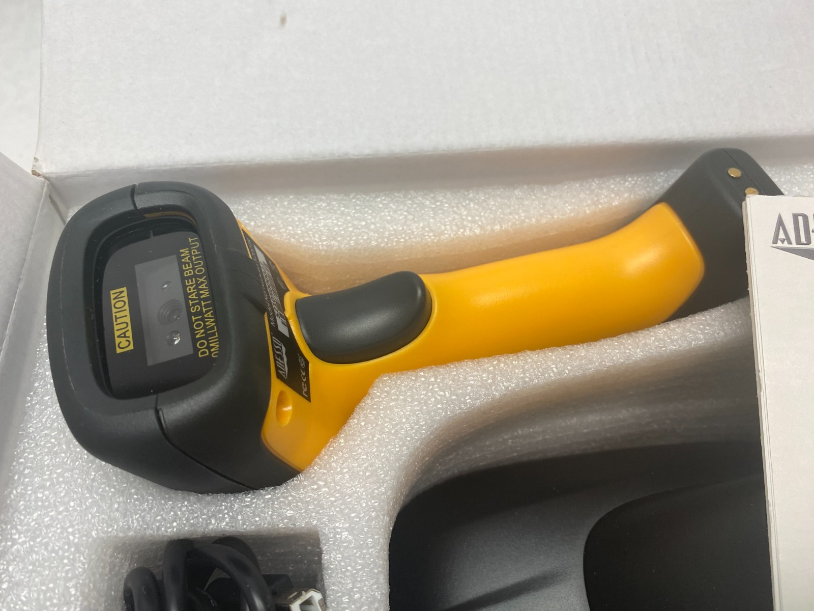 Adesso NuScan 5200TR Wireless Antimicrobial/Waterproof 2D Barcode Scanner 2.4GHz - Maverick Industrial Sales