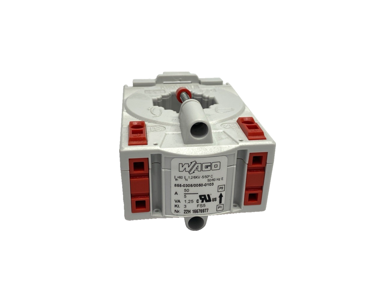 Wago 855-305/050-103 Plug-In Current Transformer 50A / 5A 855-0305/0050-0103 - Maverick Industrial Sales