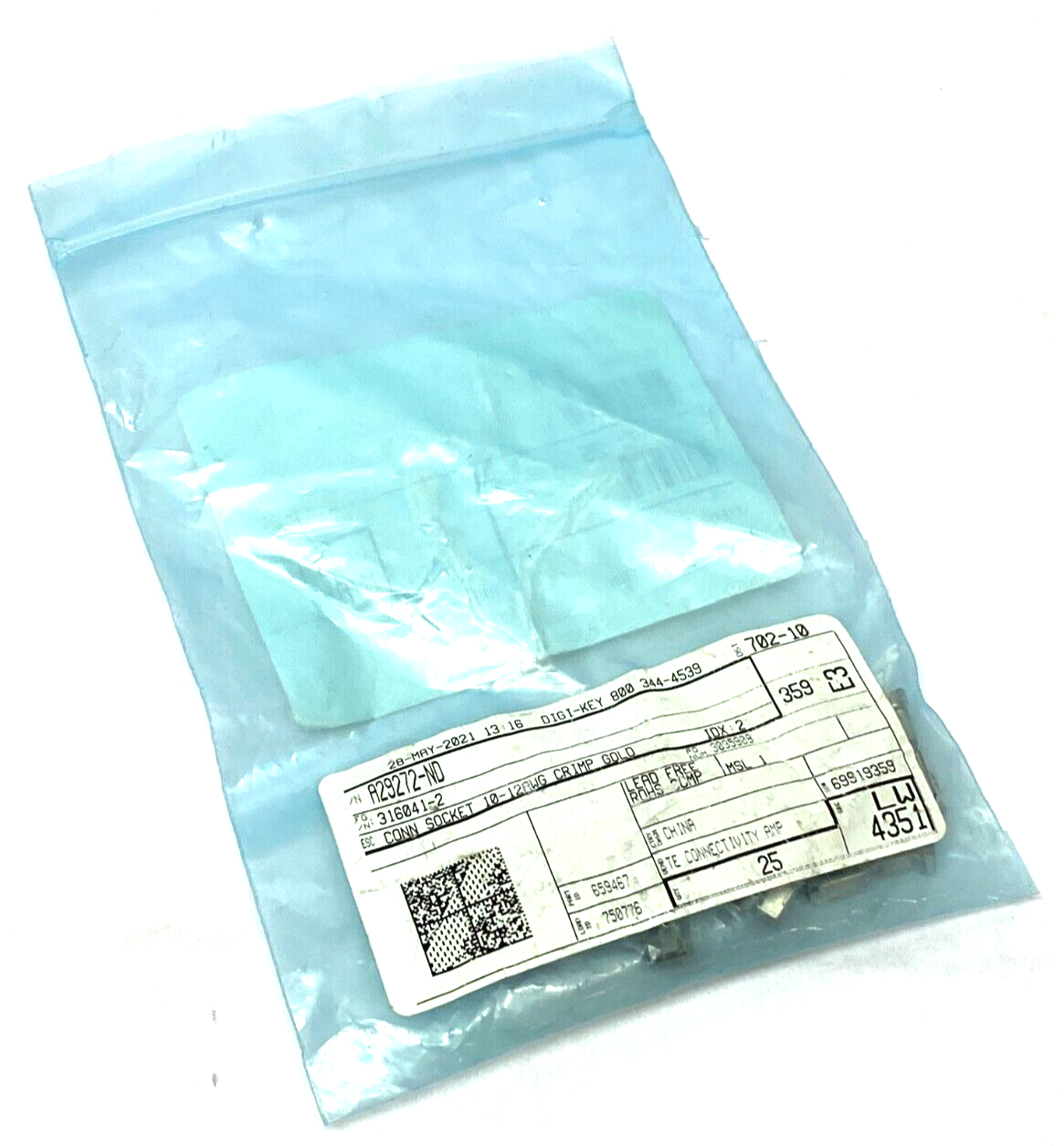 TE Connectivity 316041-2 Socket Contact 10-12AWG PKG OF 17 - Maverick Industrial Sales