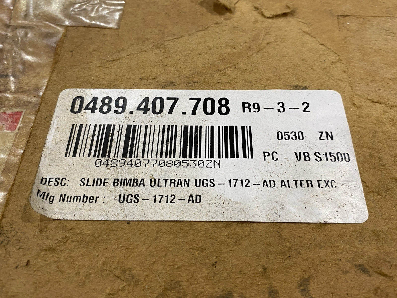 Bimba UGS-1712-AD Ultran Rodless Slide Cylinder Gold Coupling Strength - Maverick Industrial Sales