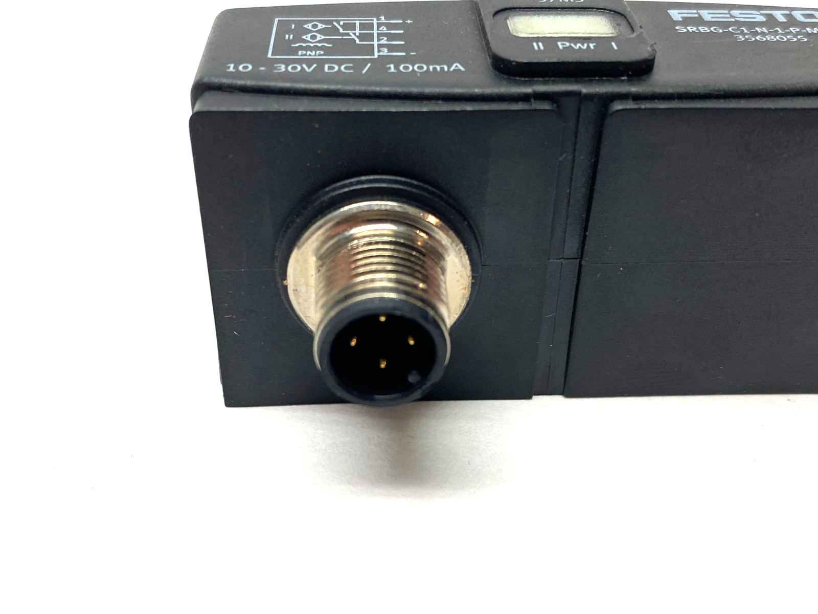 SRBG-C1-N-1-P-M12 | Festo Inductive Sensorbox, Angular PNP N/O Contact, 3568055 - Used - Maverick Industrial Sales