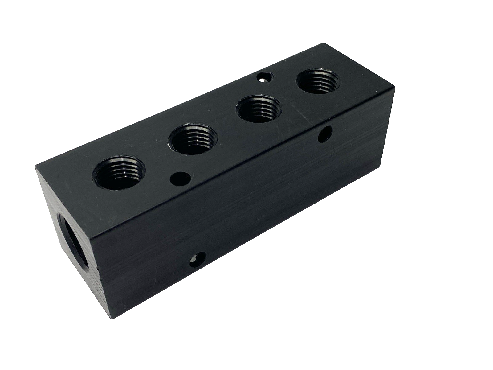 PCM20-250-04B | Polyconn Pneumatic Manifold 4x 1/4" NPT Out 3/8"NPT In - Used - Maverick Industrial Sales