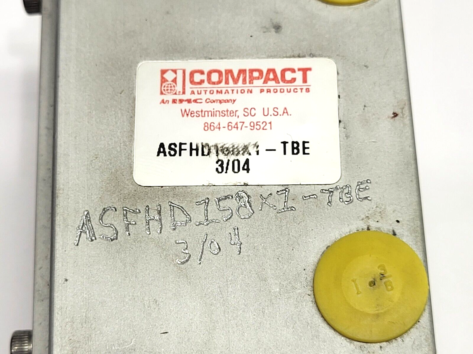 Compact Automation ASFHD168X1-TBE Pneumatic Cylinder - Maverick Industrial Sales