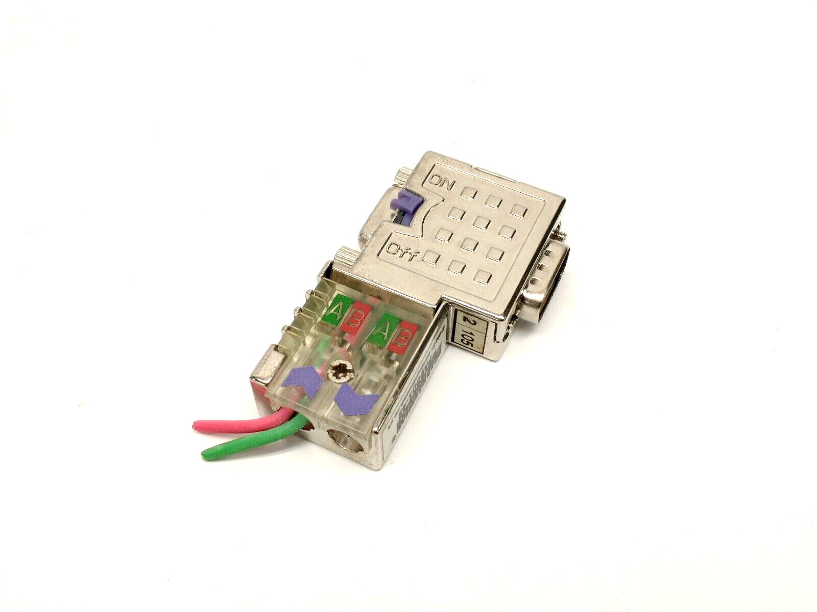Brad Harrison PA9D01-42 D-Sub Connector w/ LEDs & Programming Port, 90 Degree - Maverick Industrial Sales