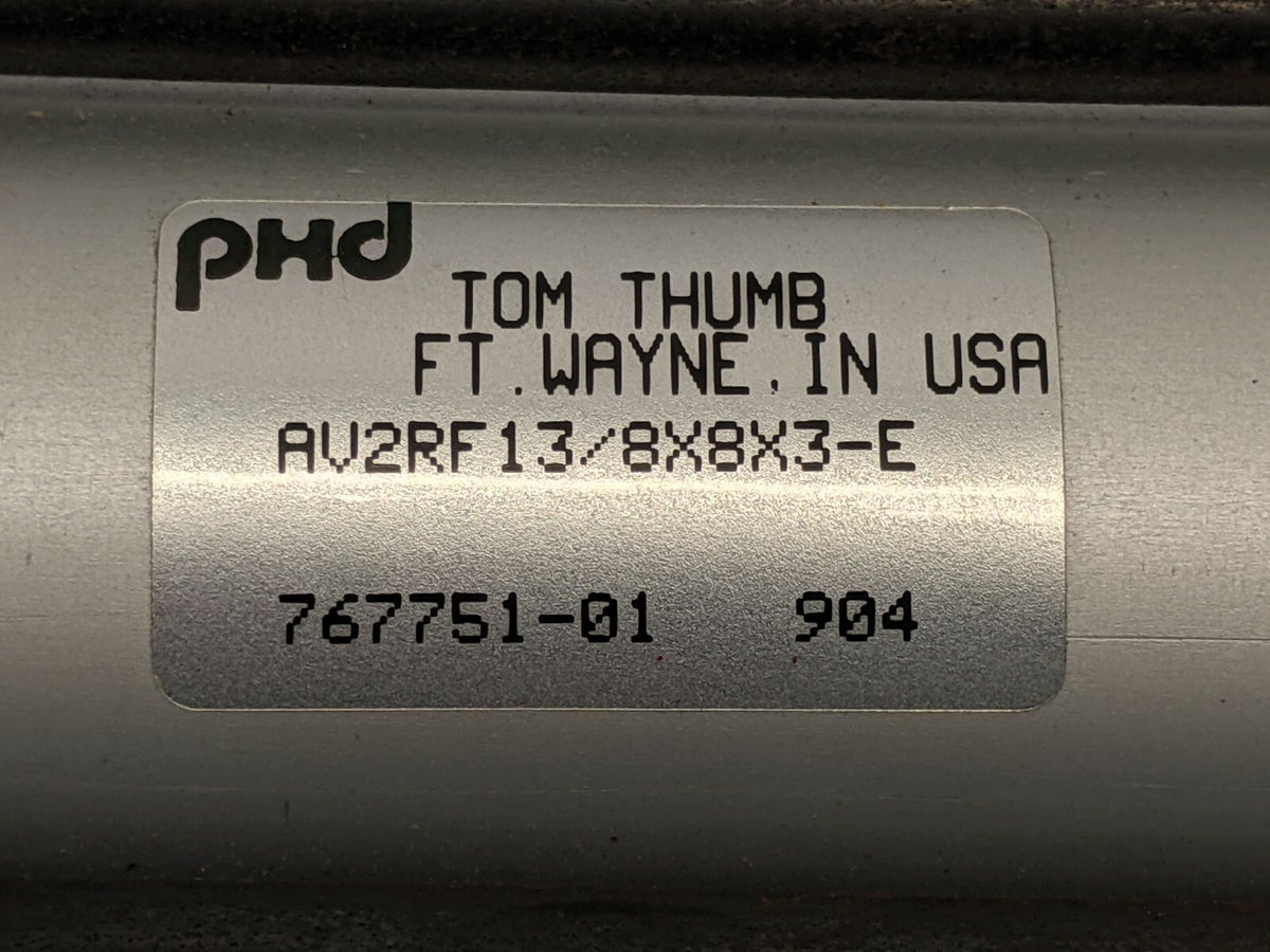 AV2RF13/8X8X3-E | PHD Tom Thumb AV2 Series Pneumatic Cylinder - New – Open box - Maverick Industrial Sales