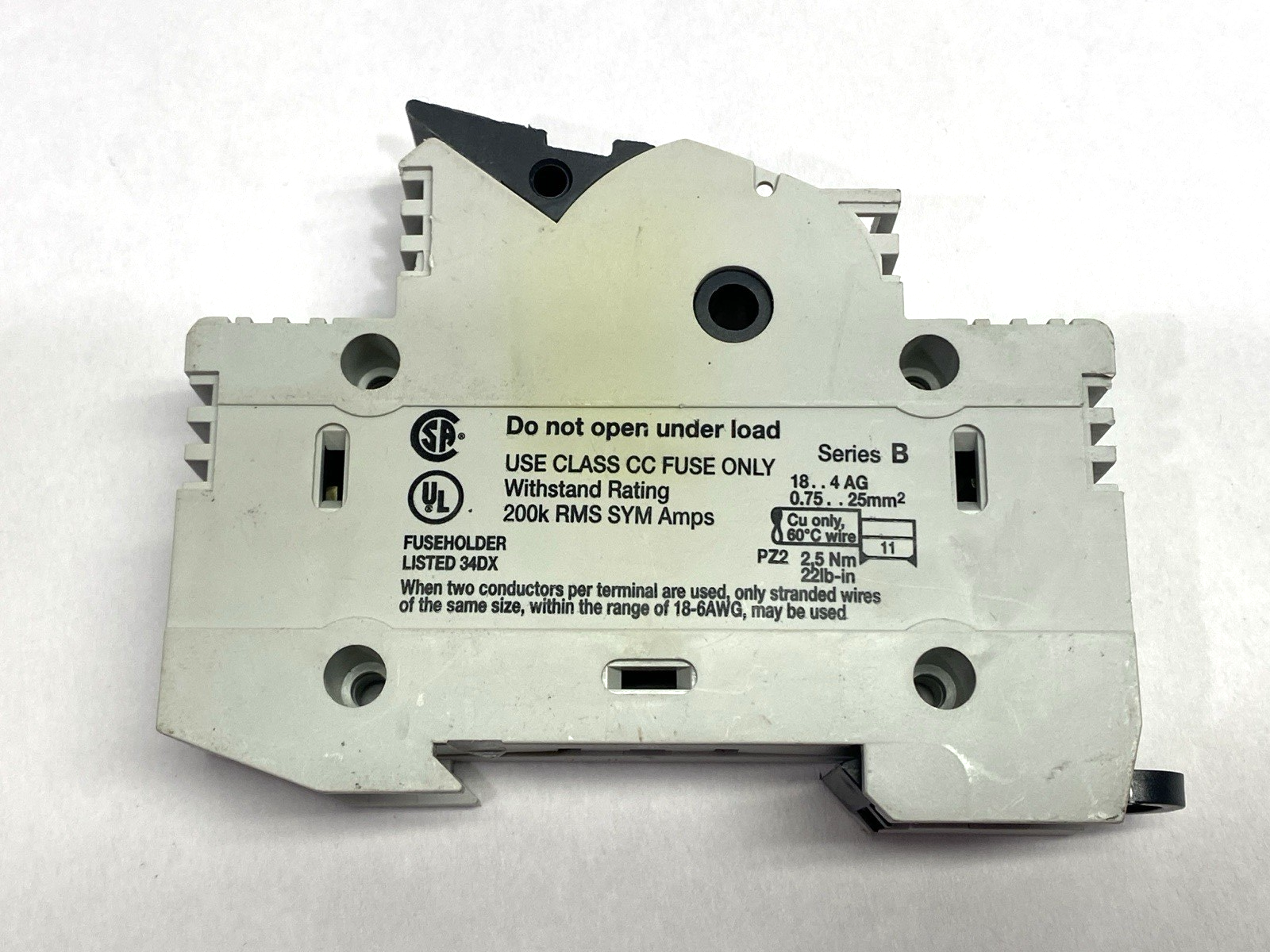 1492-FB1C30 | Allen Bradley Ser. B Fuse Holder 1 Pole 600V 30A LOT OF 2 - Used - Maverick Industrial Sales