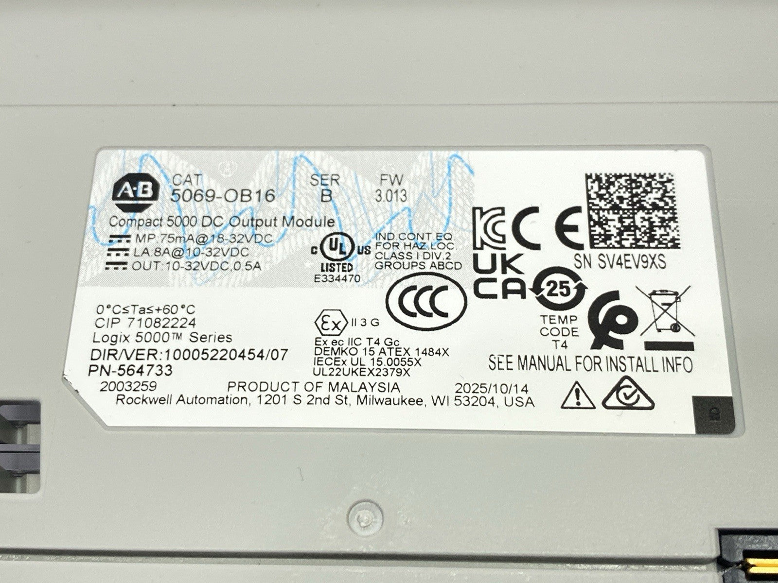 Allen Bradley 5069-OB16 Ser B Compact 5000 DC Output Module 564733 - Maverick Industrial Sales