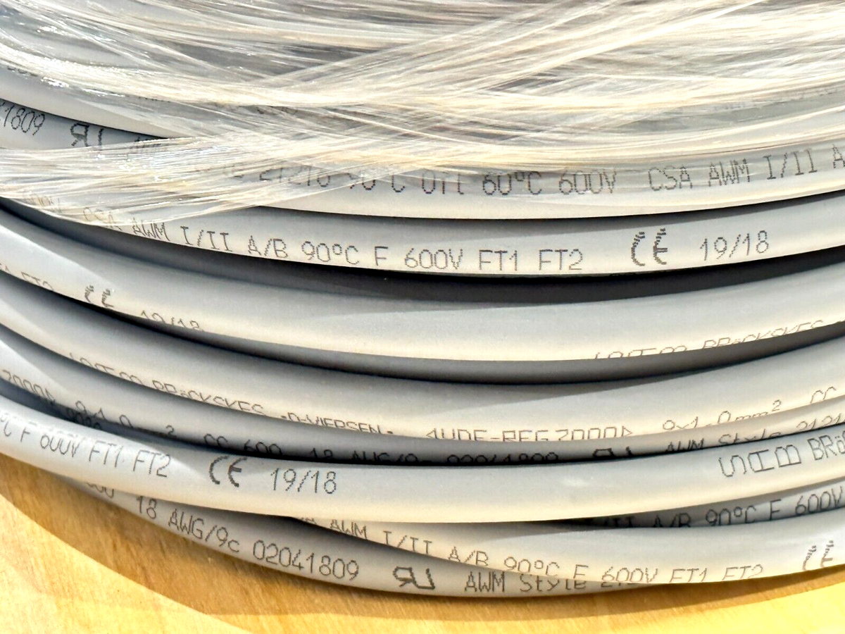 Sab Wire 2041809 | SAB 2041809 Control Cable 18 AWG 30/32 Gray 600V 57LB REMAINING