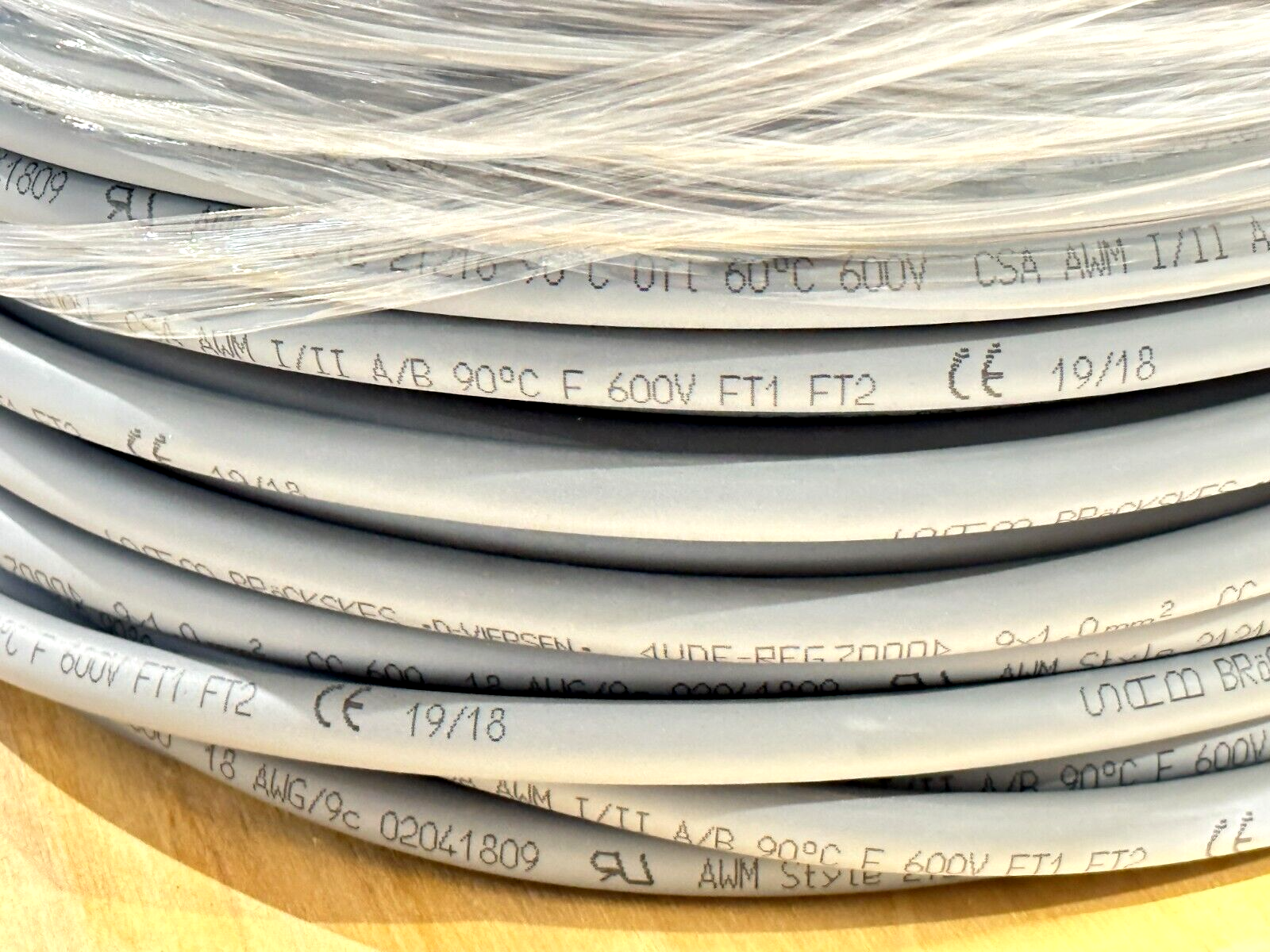 SAB 2041809 Control Cable 18 AWG 30/32 Gray 600V 57LB REMAINING - Maverick Industrial Sales