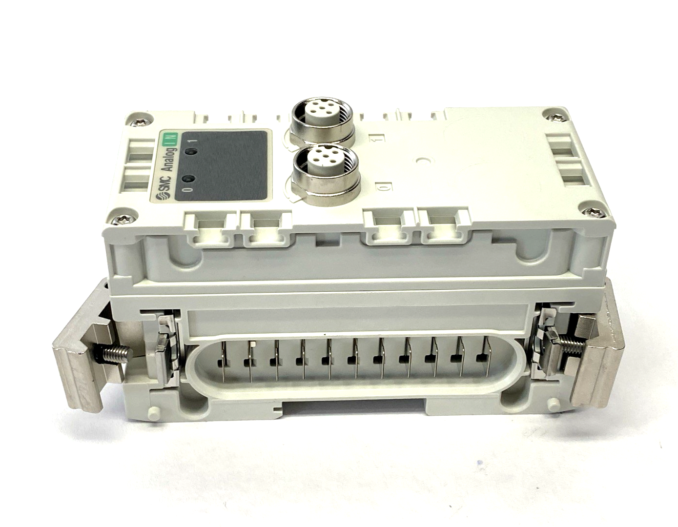 EX600-AXA | SMC Serial Interface Unit, 2-Ch. Analog Input, 2 x M12 - New – Open box - Maverick Industrial Sales