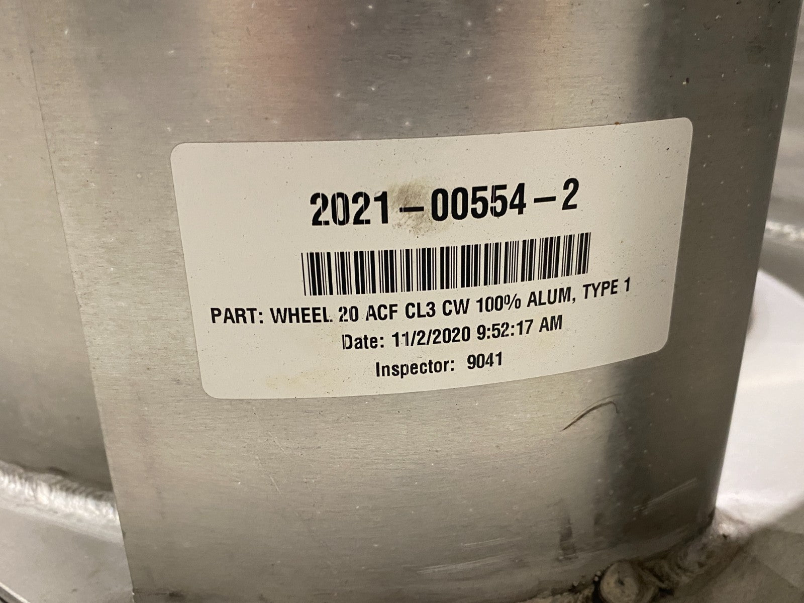 Blower Fan Wheel, 20 ACF, 100PCT Aluminum, CW, 1.625 BORE, TYPE 1 HUB - Maverick Industrial Sales