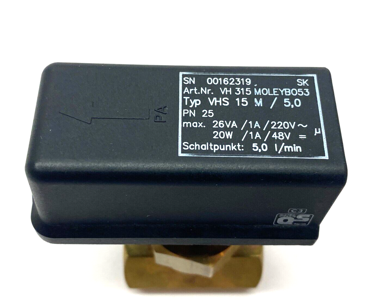 Sika VHS 15 M/5,0 Brass Body Flow Switch Female Pipe Connection VH315MOLEYBO53 - Maverick Industrial Sales