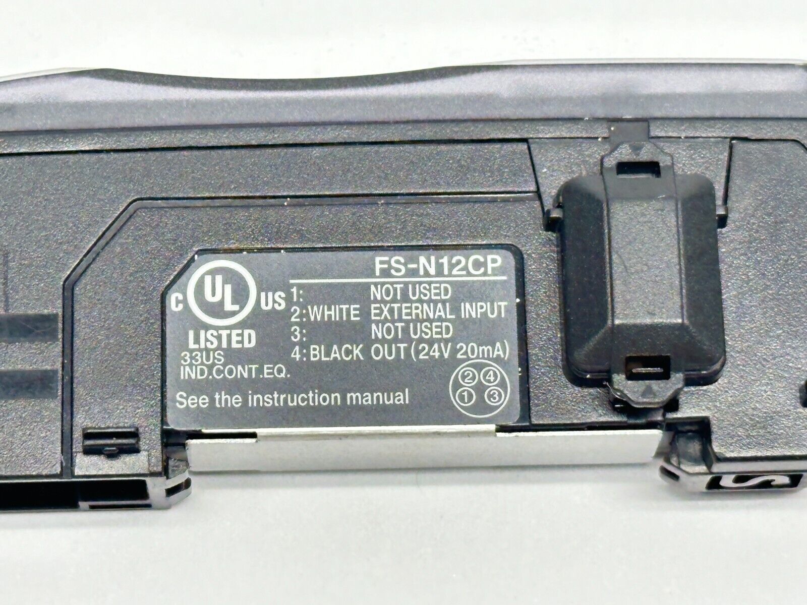 Keyence FS-N12CP Fiber Optic Sensor Amplifier Expansion Unit M8 PNP - Maverick Industrial Sales