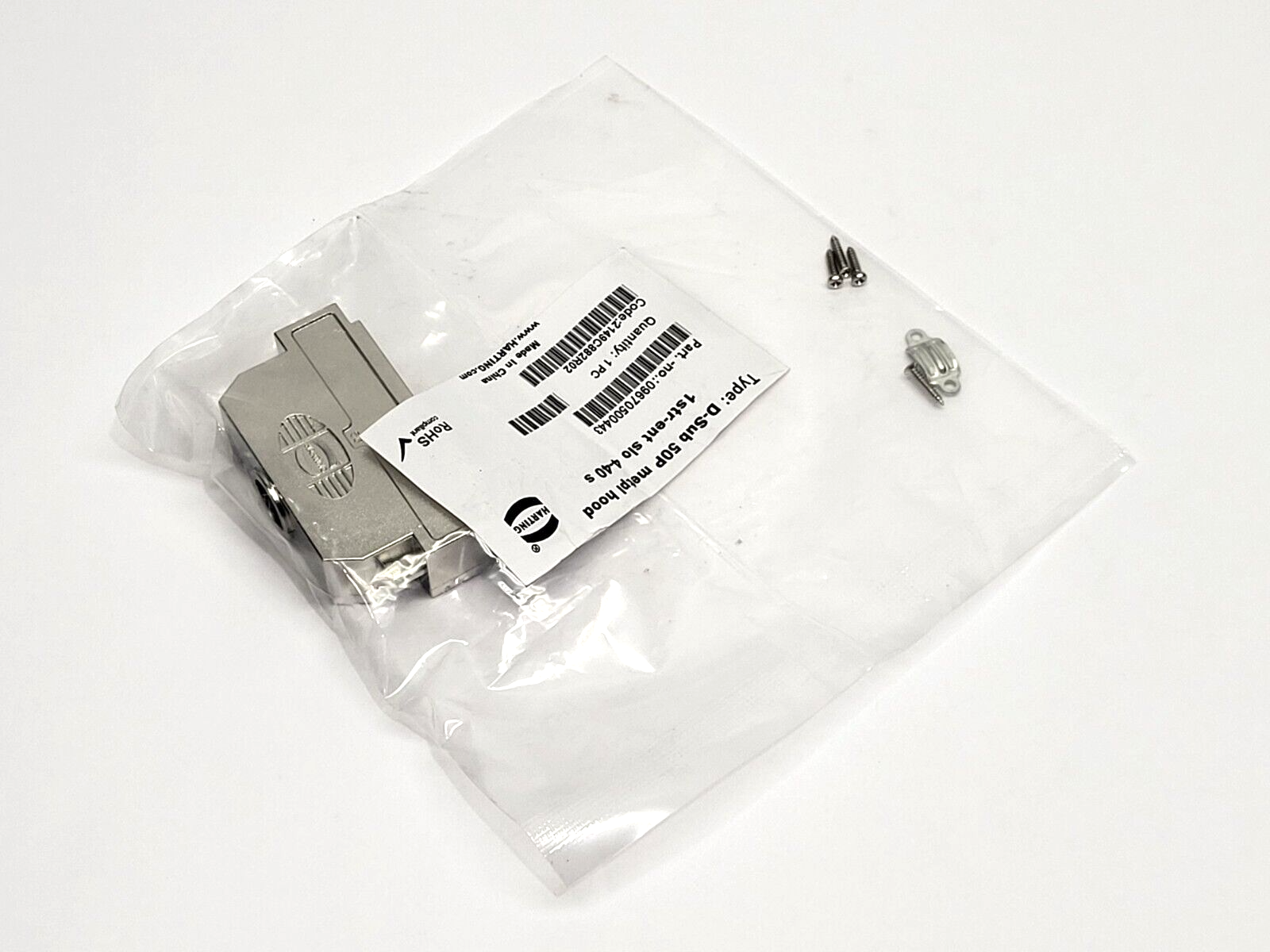 Harting 09670500443 Metal Hood Backshell D-Sub 50P - Maverick Industrial Sales