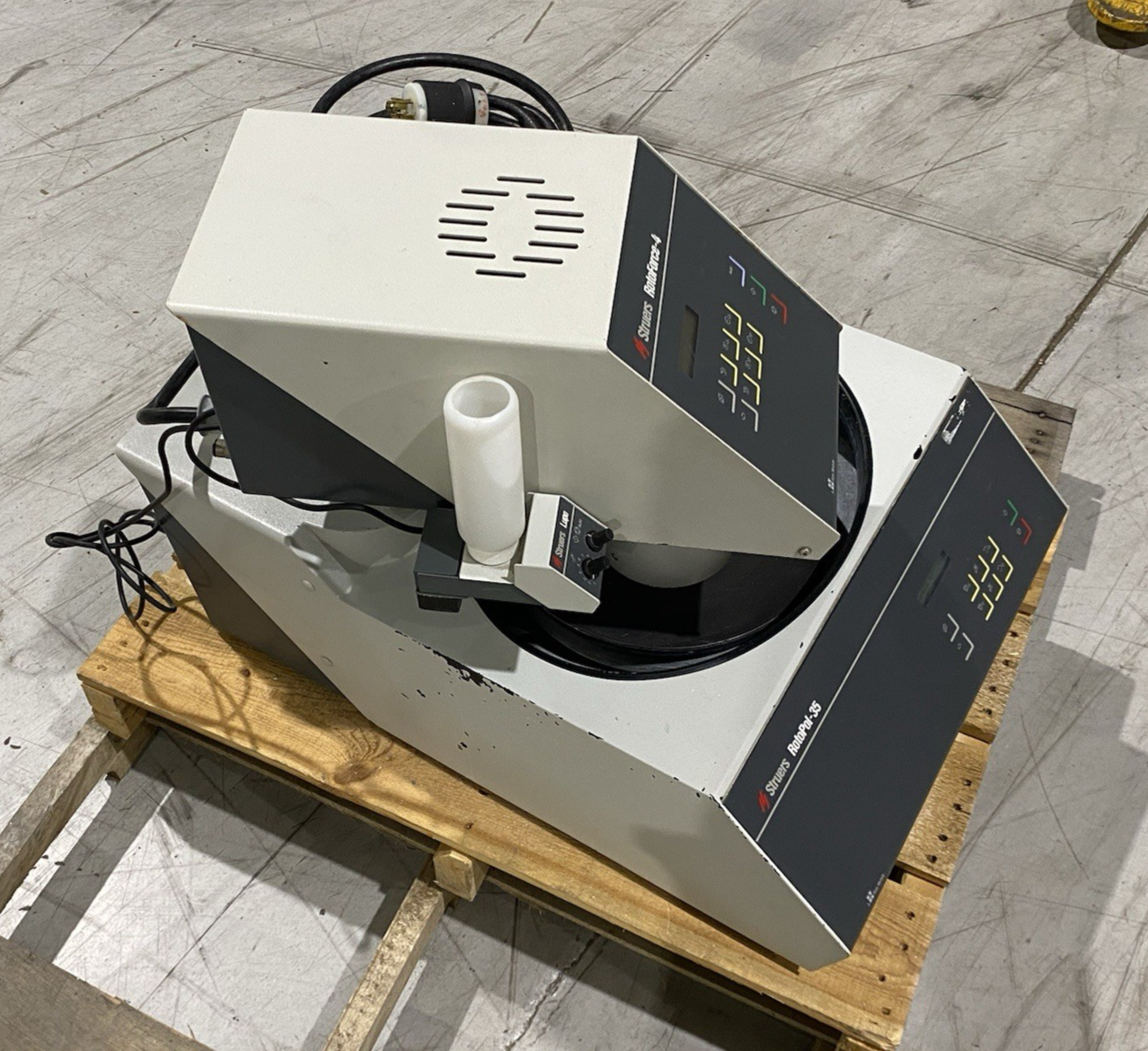 Struers 05286136 RotoPol-35 Lab Polishing/Grinder w/ 05256136 RotoForce-4 Head - Maverick Industrial Sales