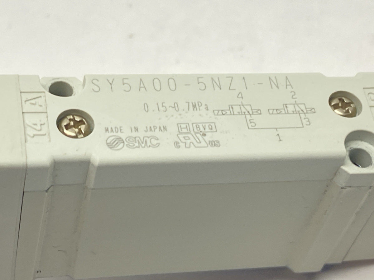 SY5A00-5NZ1-NA | SMC Pneumatic Solenoid Valve 5-Port - Used - Maverick Industrial Sales