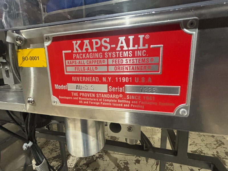 Kaps-All AU-3S Orientainer, Automatic Bottle Unscrambler Feeder, Hopper Elevator - Maverick Industrial Sales