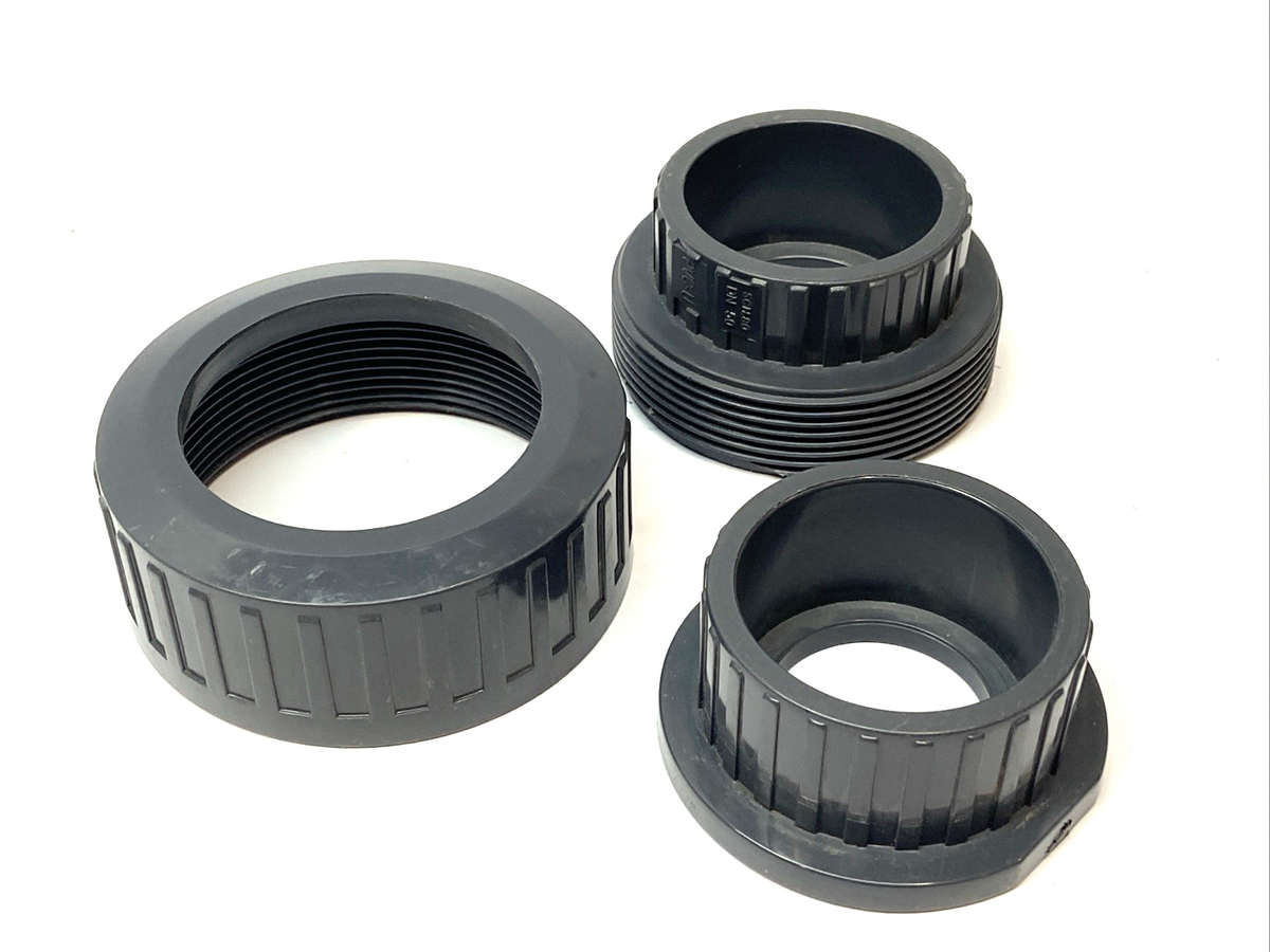 Schedule 80 PVC-U Union Fitting 2-1/2" OD, 2" ID DN50 - Maverick Industrial Sales