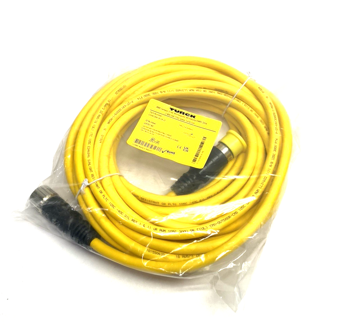 CSSM CKM 19-19-10 | Turck multifast Double Ended Connection Cordset U4707-89 - New - Maverick Industrial Sales