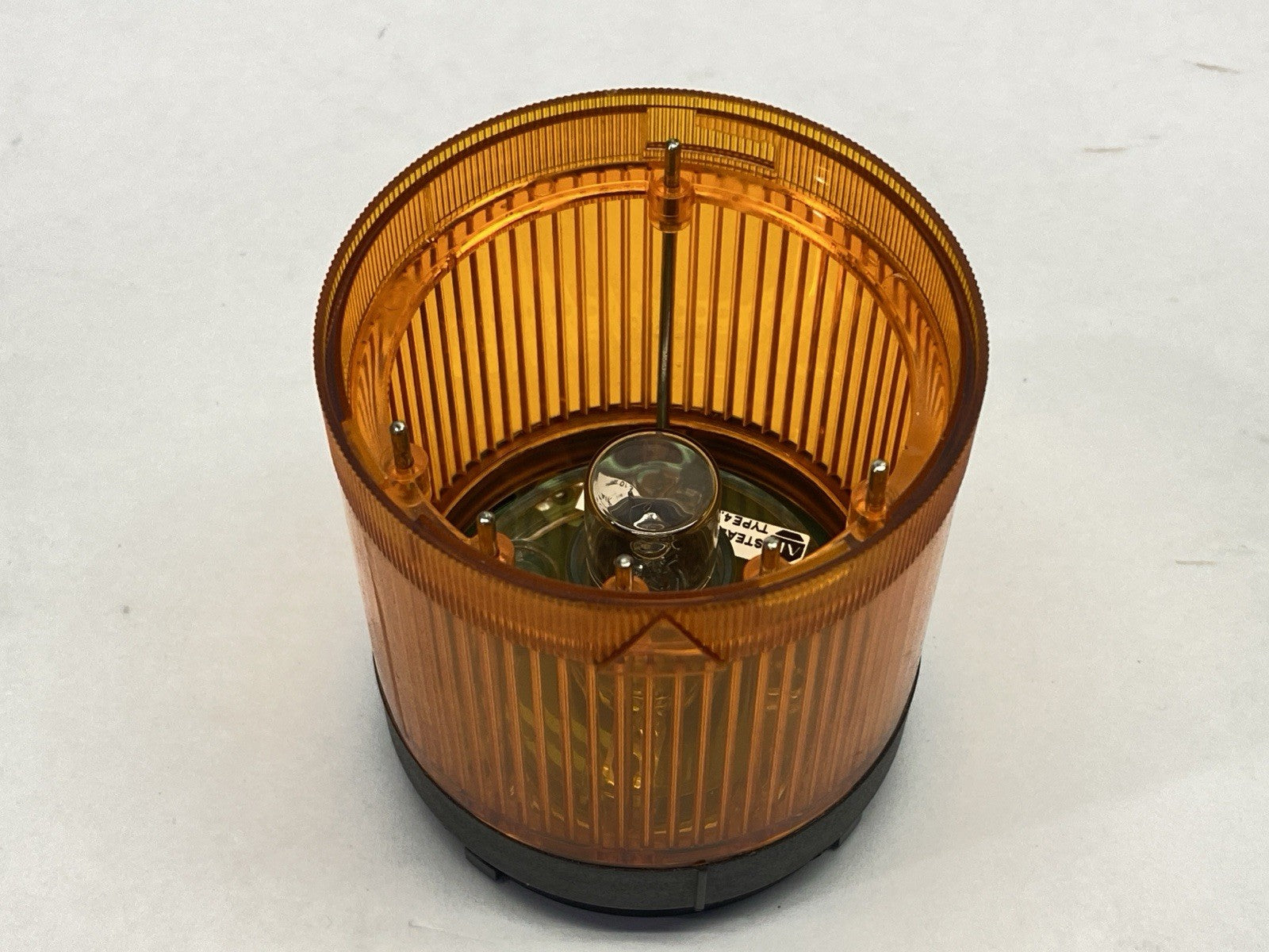 Allen Bradley 855T-B24DN5 Ser B 70mm Amber Stack Light w/ 855T-L24LF Bulb - Maverick Industrial Sales