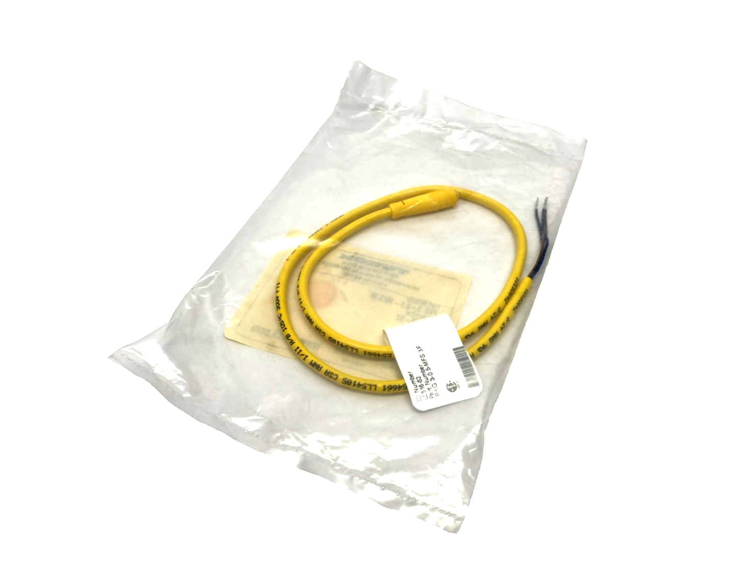 Turck PKG 3-0.5-MFS 3F Single Ended Cordset Snap In Female 3-Pin 0.5m U2516-52 - Maverick Industrial Sales