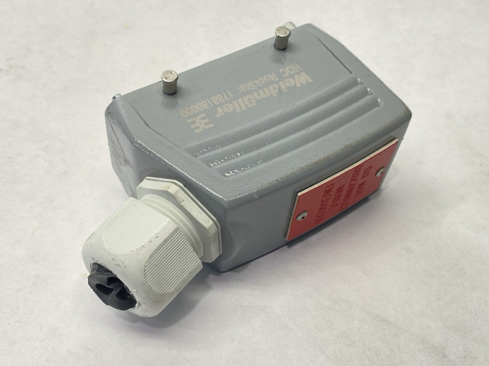Weidmuller HDC HE 16 MS Male Connector 16P 16A 500V 1207500000 w/ 1788180000 - Maverick Industrial Sales