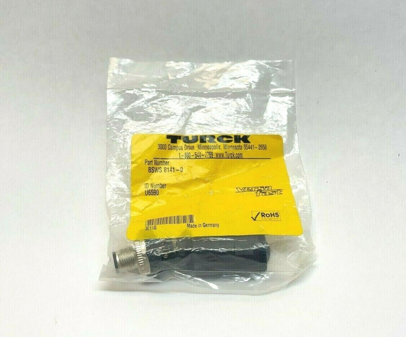 Turck BSWS 8141-0 4-Pin M12 Cable End Connector U6590 - Maverick Industrial Sales