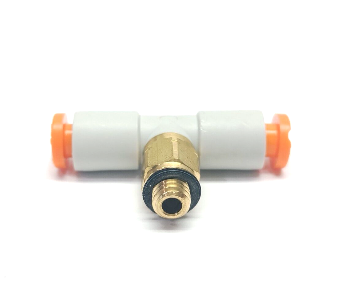SMC KQ2T03-32A Tee Pneumatic Fitting 5/32" Tube 10-32UNF Male Thread LOT OF 2 - Maverick Industrial Sales