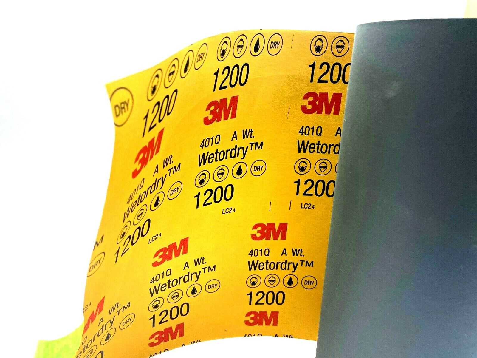 3M 401Q Wetordry 1200 Grit Sandpaper 12" Wide x 50 Yard Roll - Maverick Industrial Sales