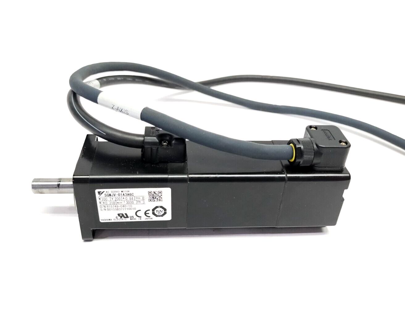 Yaskawa SGMJV-01A3A6C Rotary AC Servo Motor 100W 200V 0.84A 3PH 3000RPM - Maverick Industrial Sales
