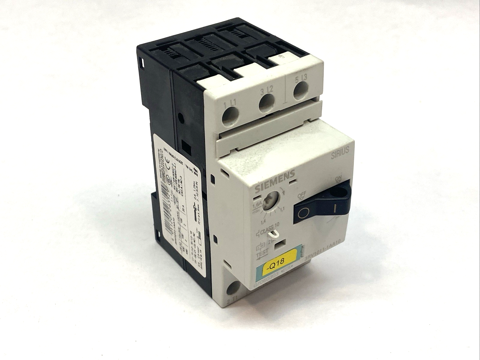 Siemens 3RV1011-1AA10 Sirius Manual Motor Starter Contactor MISSING 3RV1901-1E - Maverick Industrial Sales