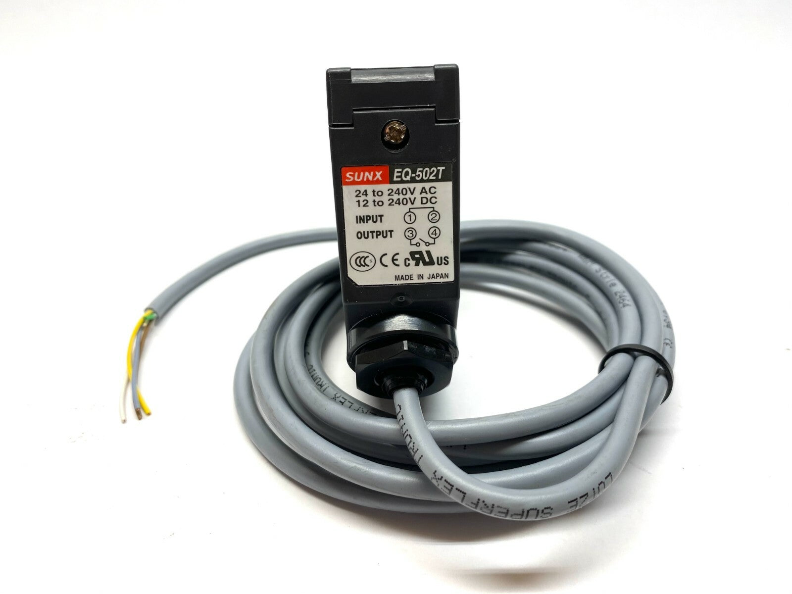 EQ-502T | SunX Adjustable Range Photoelectric Sensor Multi-Voltage w/ Timer - Used - Maverick Industrial Sales