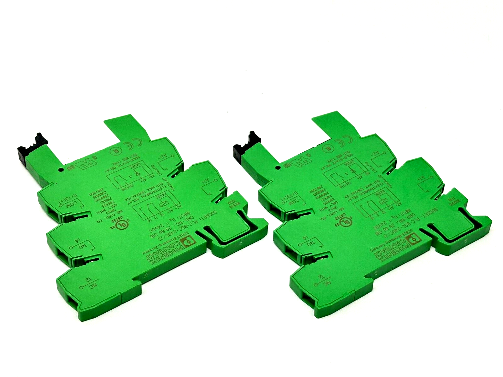 Phoenix Contact PLC-BSC-24DC/21 Relay Base 2966016 w/ 2961105 Relay LOT OF 2 - Maverick Industrial Sales