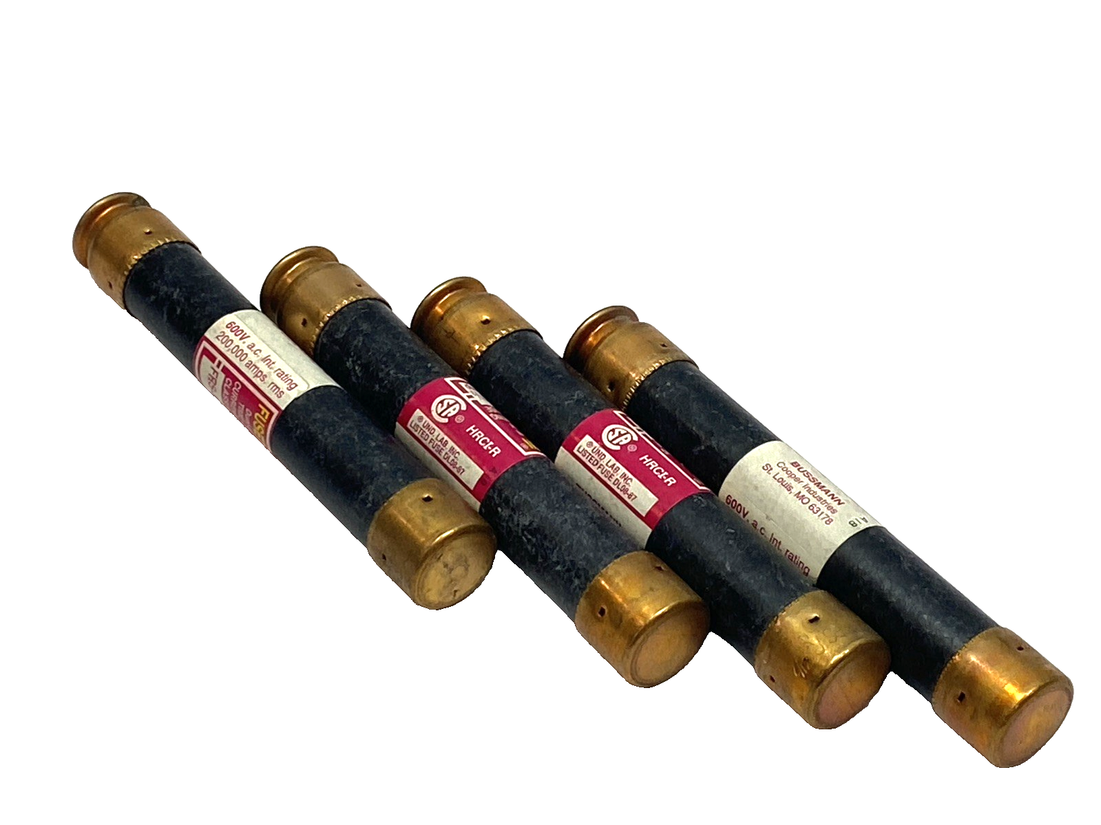 Bussmann FRS-R-17-1/2 Fusetron Time Delay Fuse 17.5A 600VAC LOT OF 4 - Maverick Industrial Sales