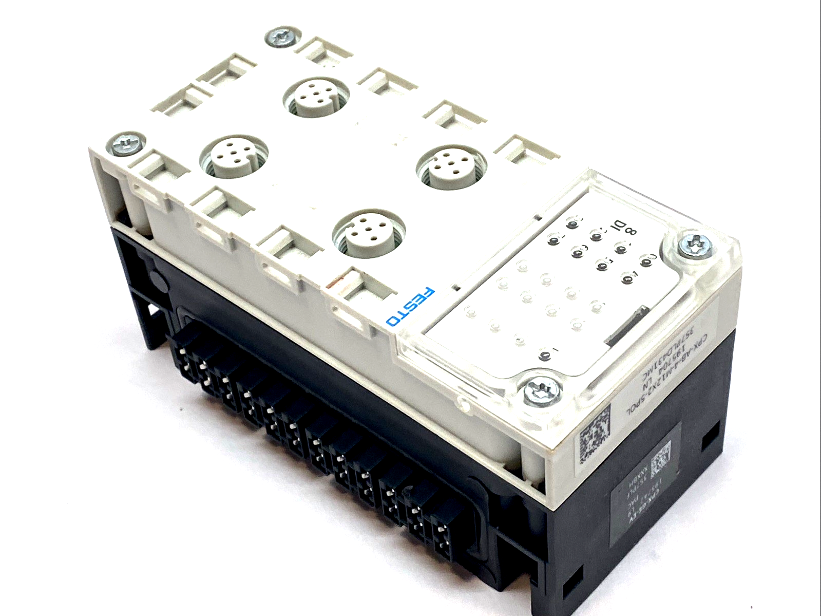 Festo CPX-AB-4-M12X2-5POL Manifold Block 195704 w/ CPX-GE-EV Block, 8 DI - Maverick Industrial Sales