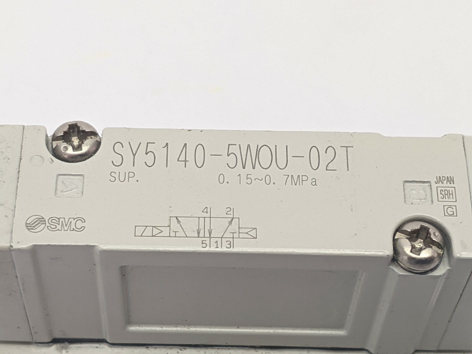 SY5140-5WOU-02T, SY5140-5W0U-02T | SMC SY5140-5WOU-02T Solenoid Valve Base Mount - Used - Maverick Industrial Sales