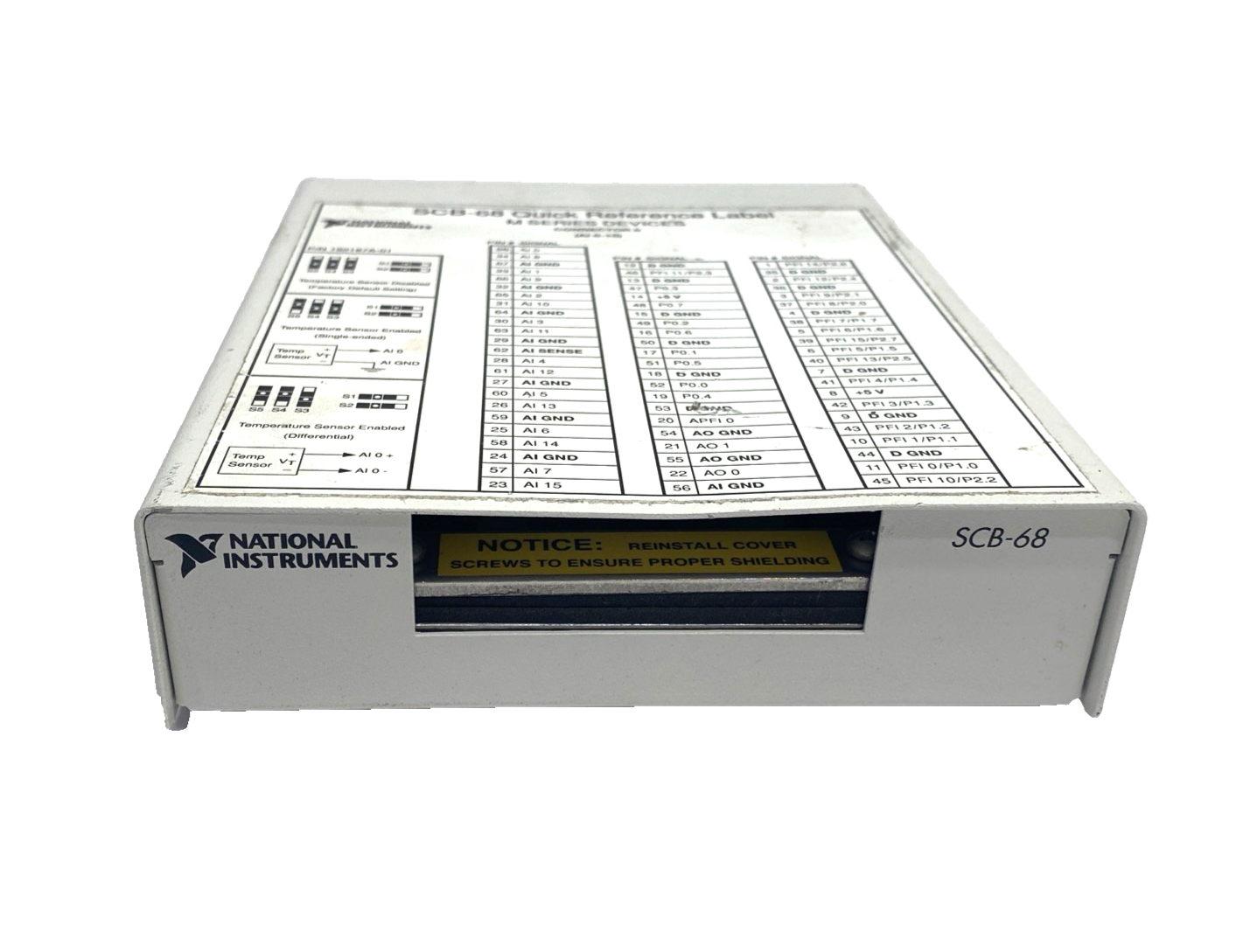 SCB-68 | National Instruments 68-Pin Shielded I/O Terminal Block Unit 182469F-01L - For parts or not working - Maverick Industrial Sales