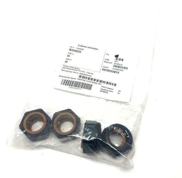 Harting 09000005158 Cable Sealing Gland Heavy Duty Thermocouple LOT OF 4 - Maverick Industrial Sales