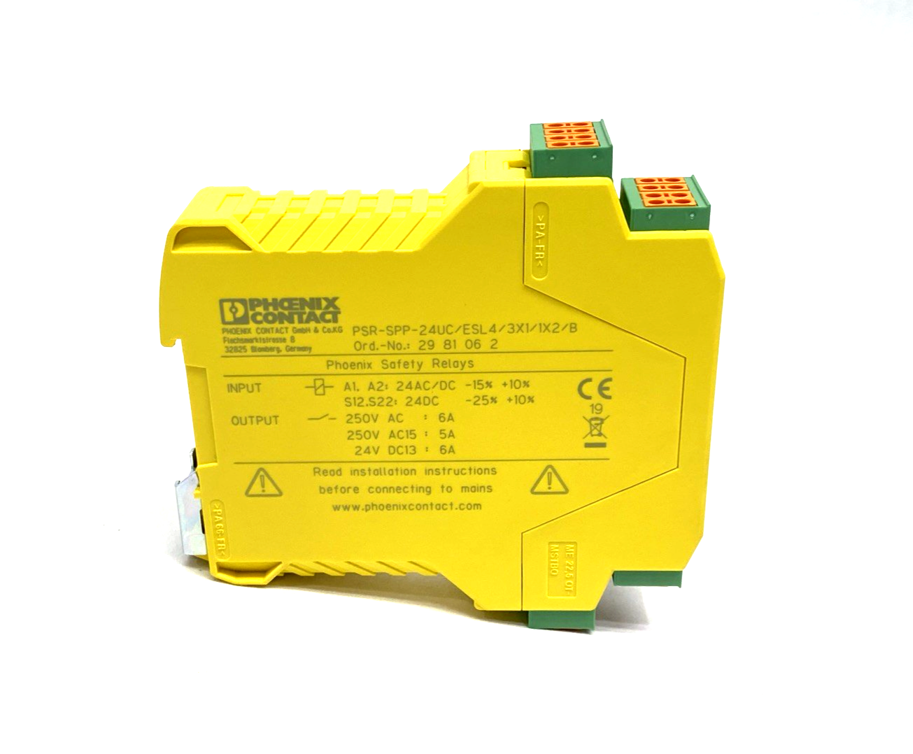 Phoenix Contact PSR-SPP-24UC/ESL4/3X1/1X2/B Safety Relays 2981062 - Maverick Industrial Sales