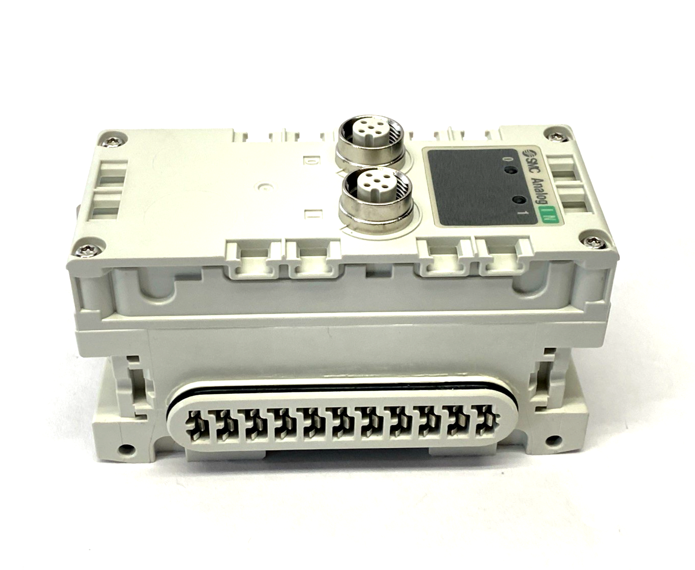 EX600-AXA | SMC Serial Interface Unit, 2-Ch. Analog Input, 2 x M12 - New – Open box - Maverick Industrial Sales