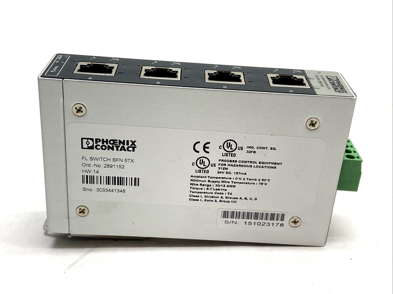 Phoenix Contact FL SWITCH SFN 5TX Industrial Ethernet Switch 2891152 - Maverick Industrial Sales